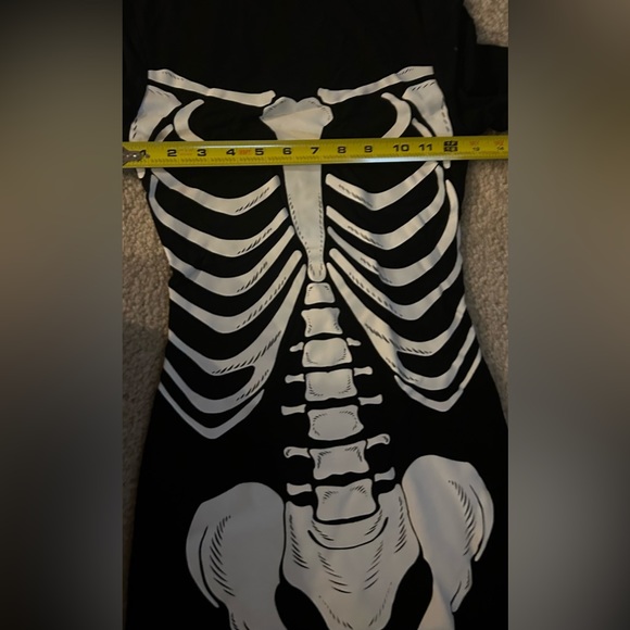 NEW Glow in dark Womens Skeleton Bones LS Dress, XS (2/4) - Picture 6 of 6